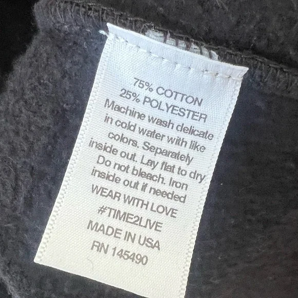 Electric And Rose Hamlin Black Sweatshirt Long Shacket Button Down Jacket NWT - Picture 12 of 12